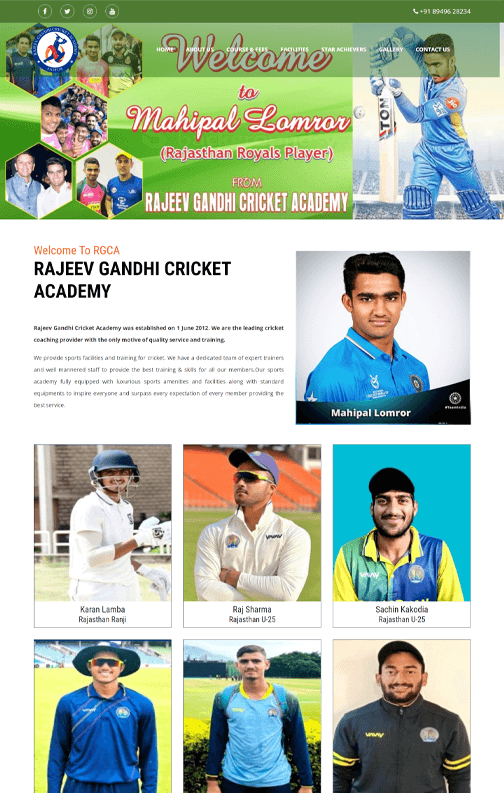 RAJEEV GANDHI CRICKET ACADEMY